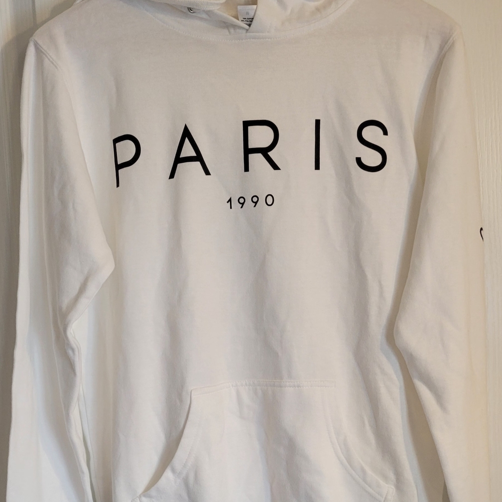 White Paris Hoodie